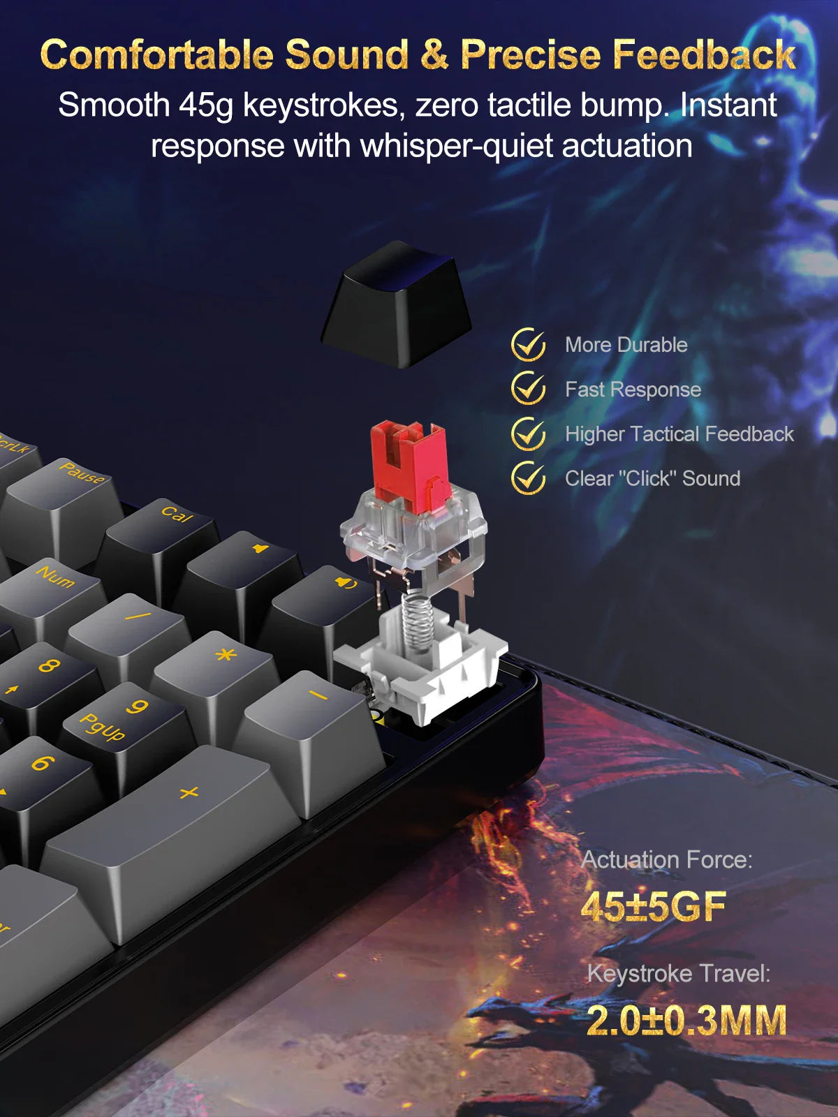 NPET 87 Keys RGB Keyboard
