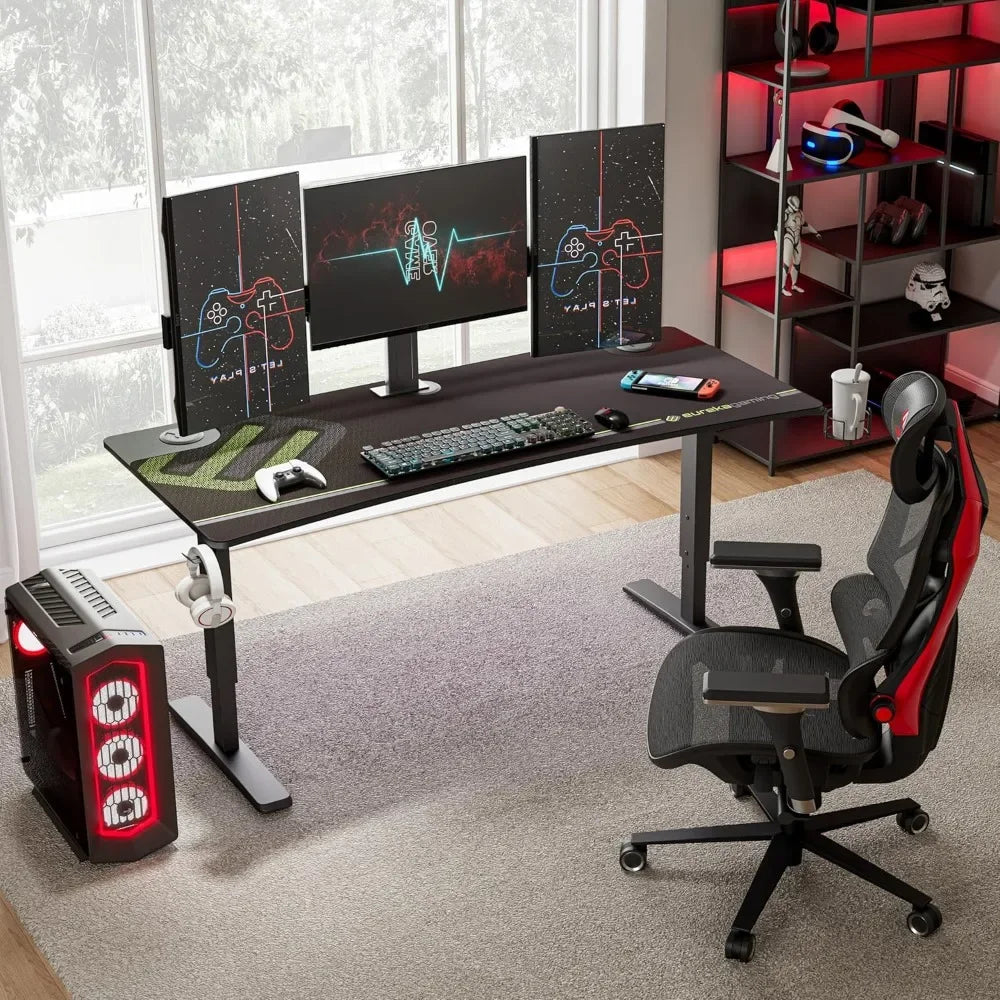 ANGDUO 63-Inch Adjustable Gaming Desk