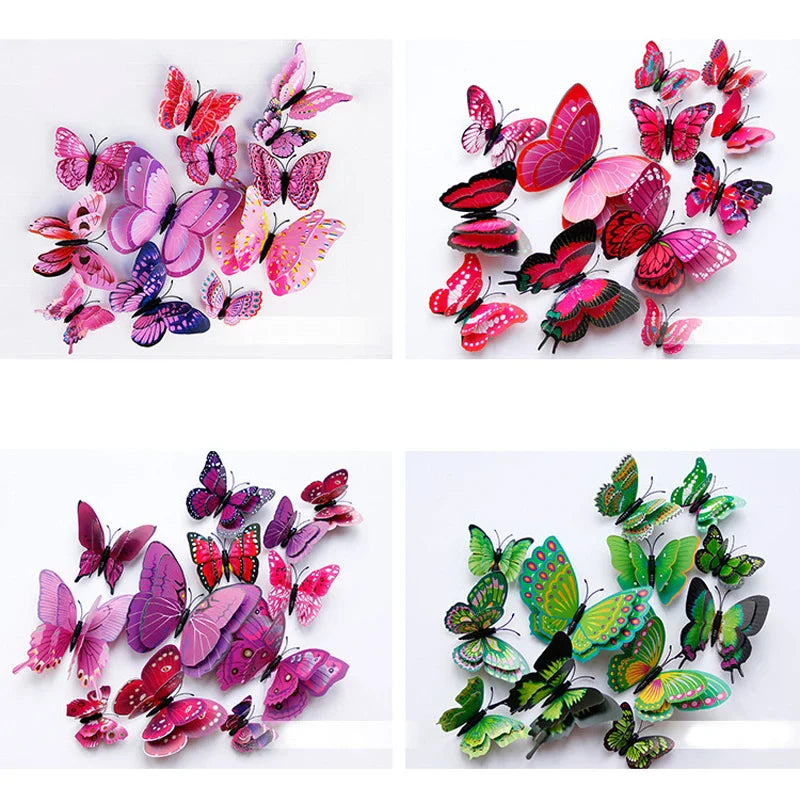 3D Butterfly Wall Stickers Set