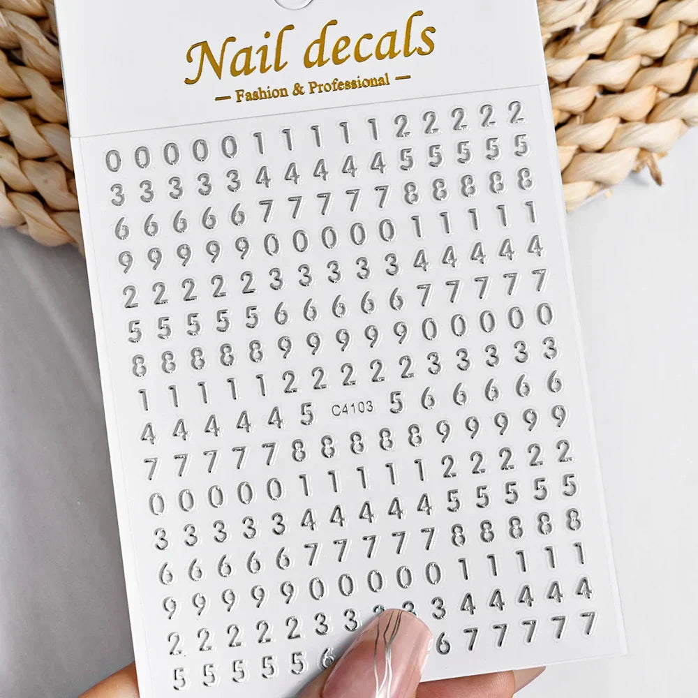 3D Metal Flame Nail Stickers