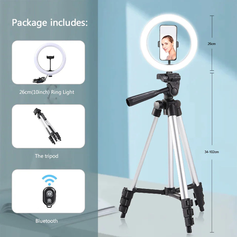 BTFOOR 26cm LED Selfie Ringlight
