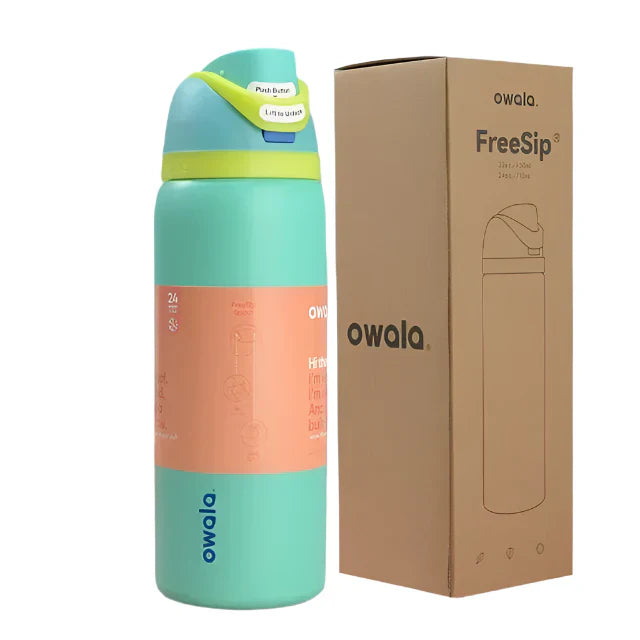 Owala FreeSip Black and White Bottle