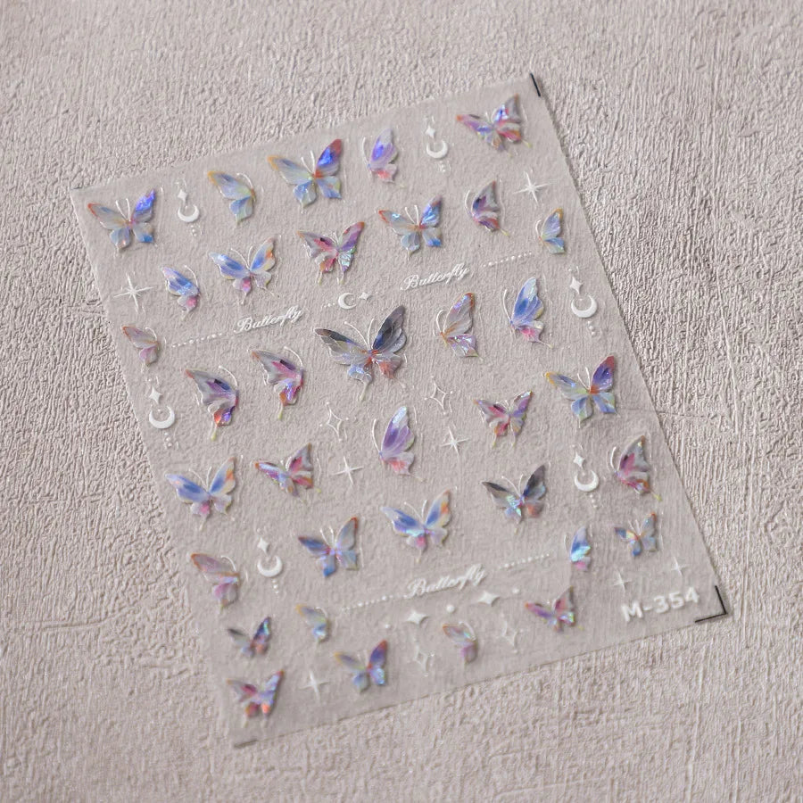 5D Spider Web Nail Sticker