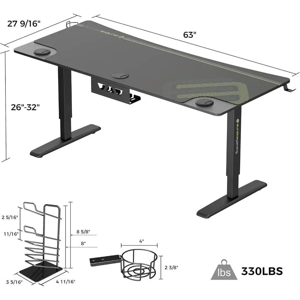 ANGDUO 63-Inch Adjustable Gaming Desk