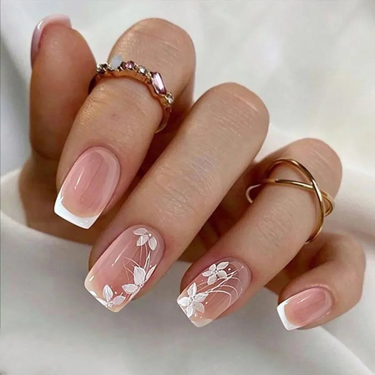 24Pcs Cute Bow Press-On Nails