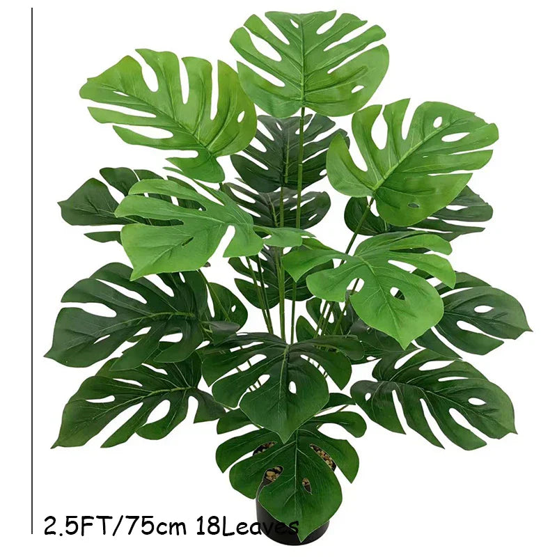 Large Artificial Monstera Tree