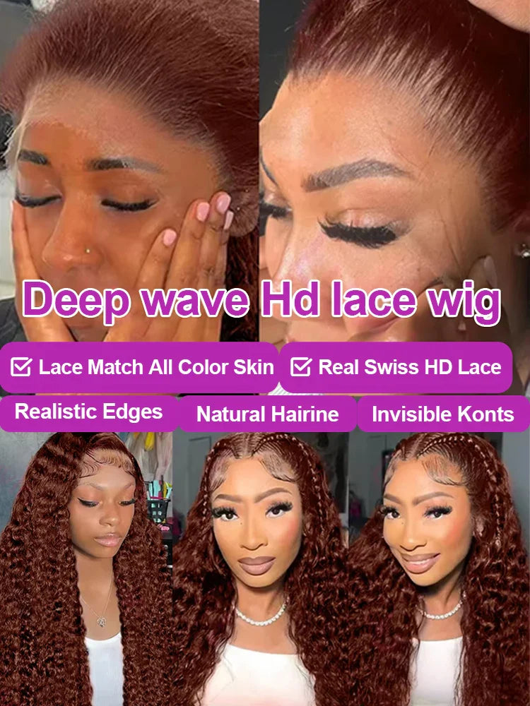 Chocolate Brown Deep Curly Wig