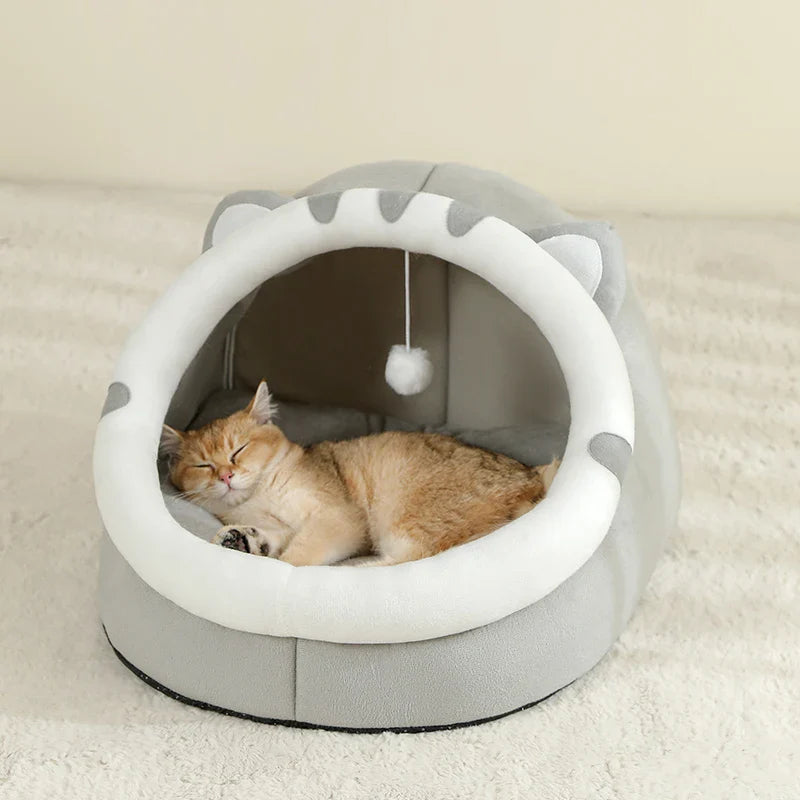 Warm Cozy Cat Cave Bed