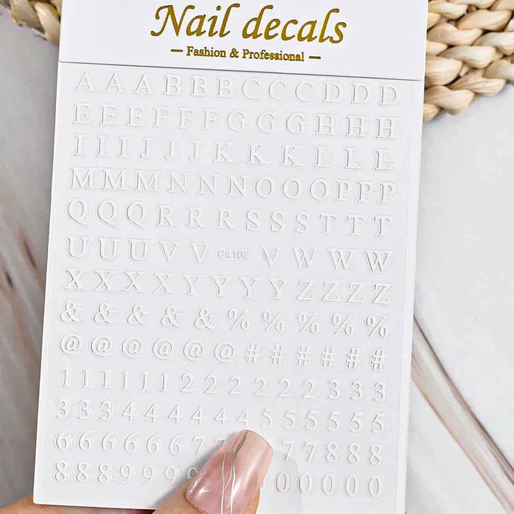 3D Metal Flame Nail Stickers