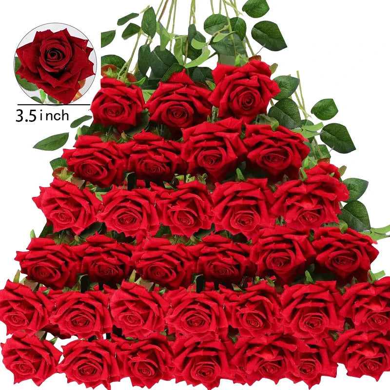 Velvet Artificial Rose Bouquet