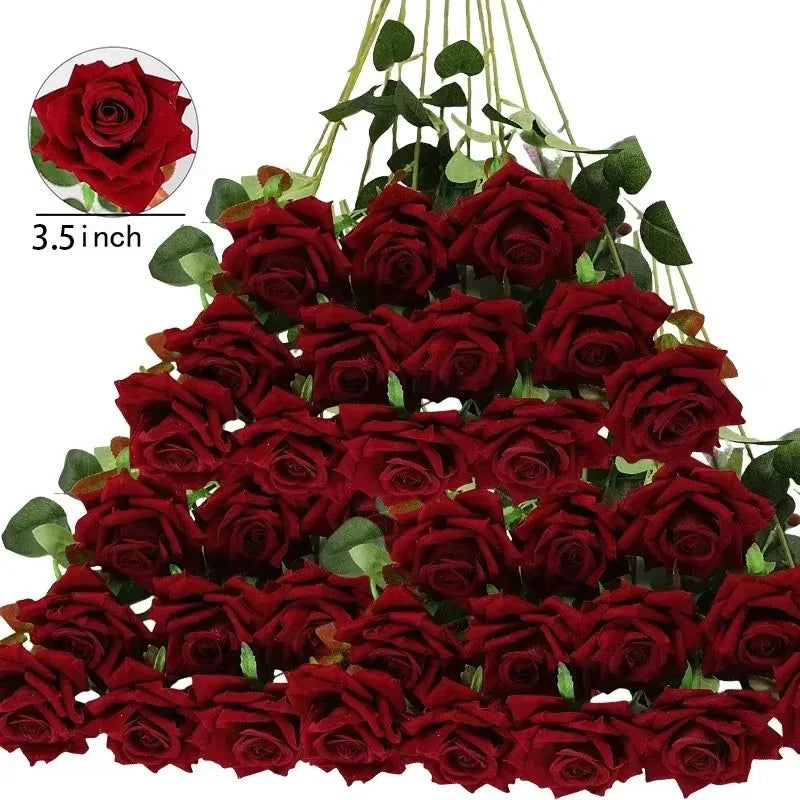 Velvet Artificial Rose Bouquet