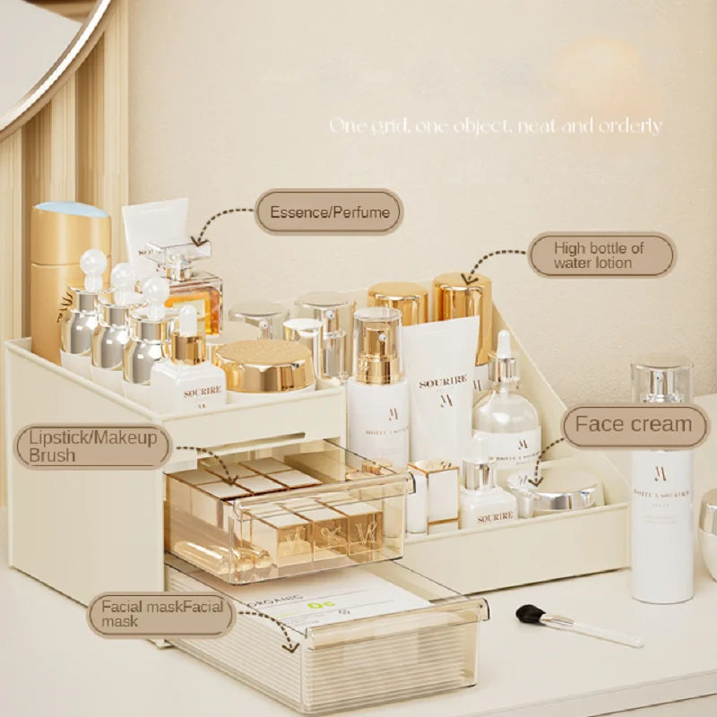 Spacious Floral Travel Makeup Bag