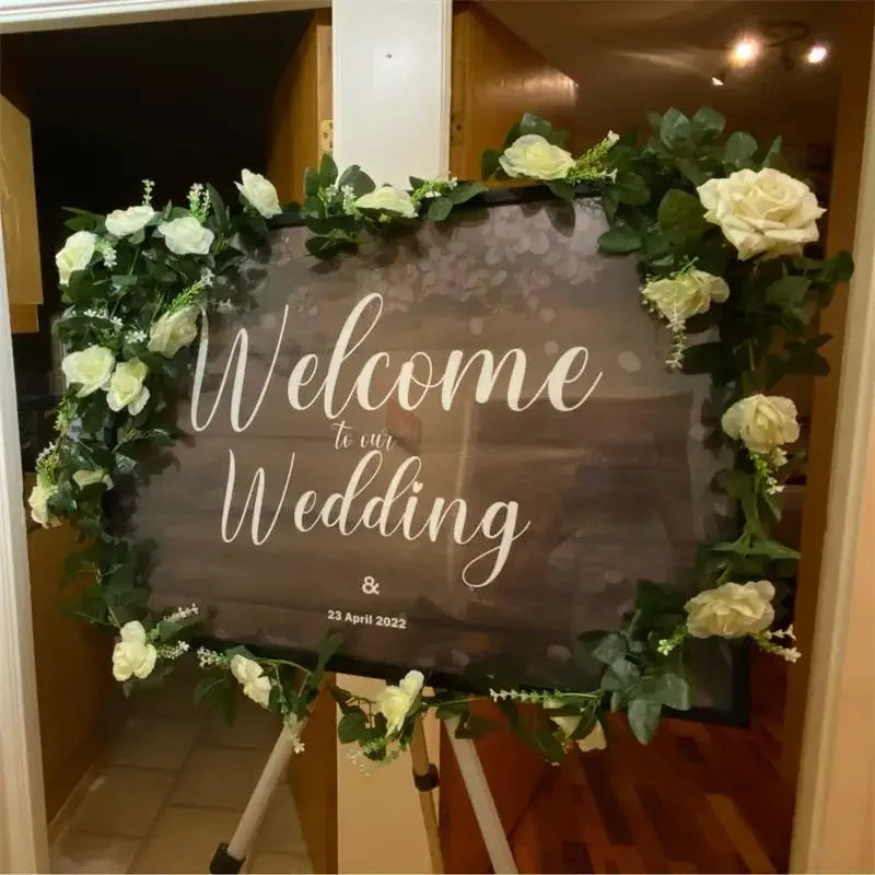 White Artificial Flower Garland