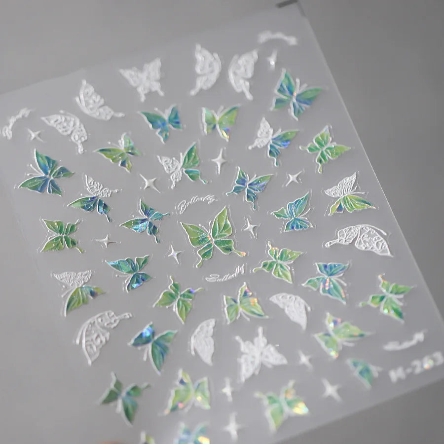 5D Spider Web Nail Sticker