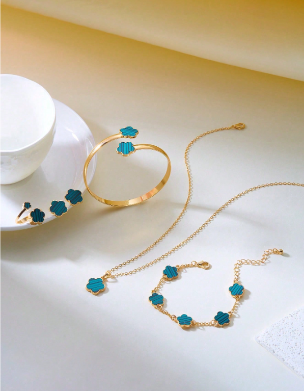 Vintage Gold Plated Jewelry Set