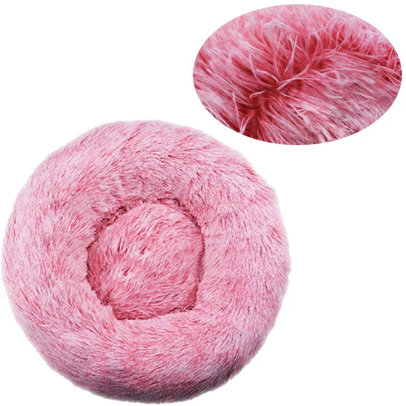 Round Plush Winter Pet Bed