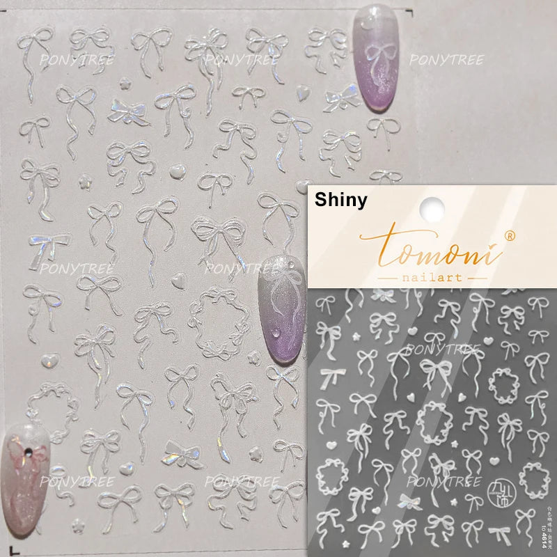 Bowknot 3D Nail Art Stickers