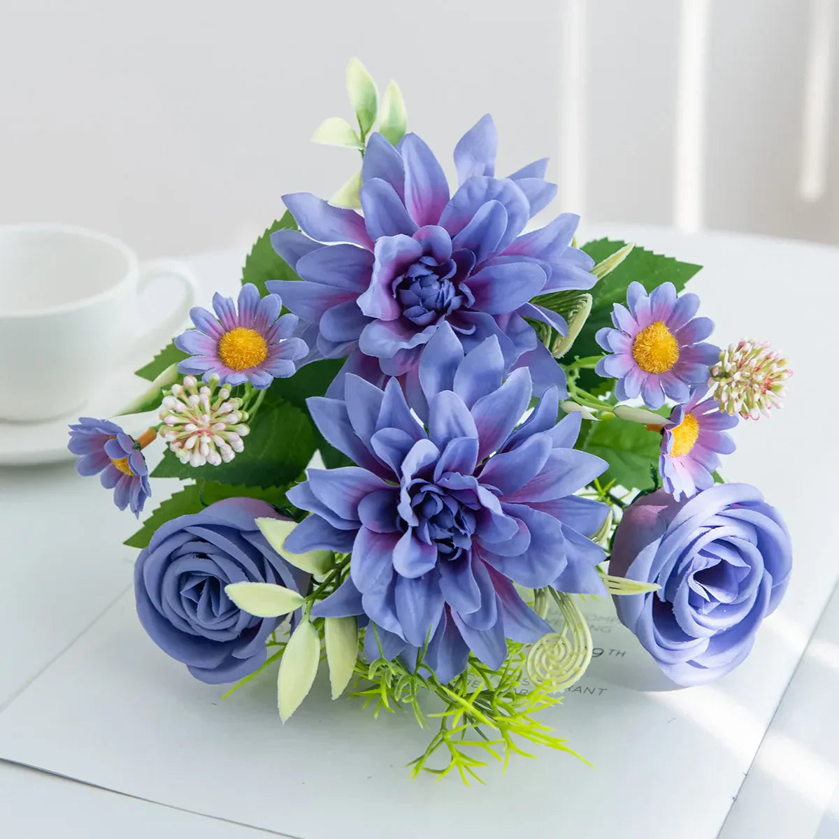 Silk Dahlia Rose Flower