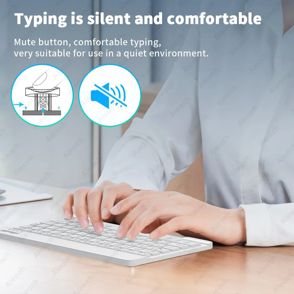 AIEACH Bluetooth Rainbow Backlit Keyboard