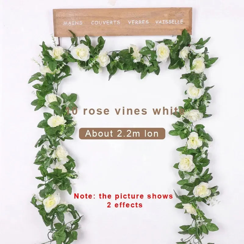 White Artificial Flower Garland