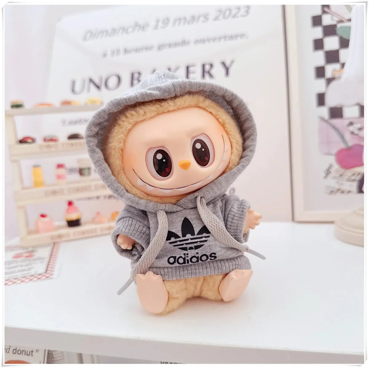 Adoowoo Labubu Korean Idol Hoodie Set