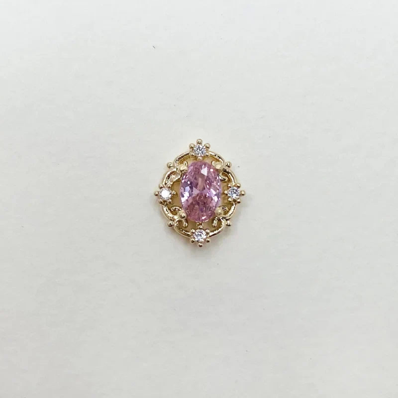 10Pcs Retro Zircon Nail Charms