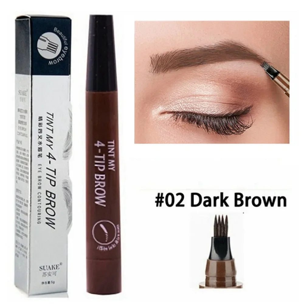 4-Fork Waterproof Eyebrow Pencil