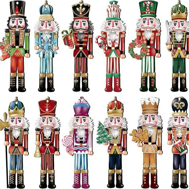 Wooden Christmas Gnome Ornament Set