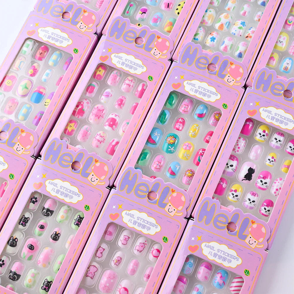 24Pcs Cute Bow Press-On Nails