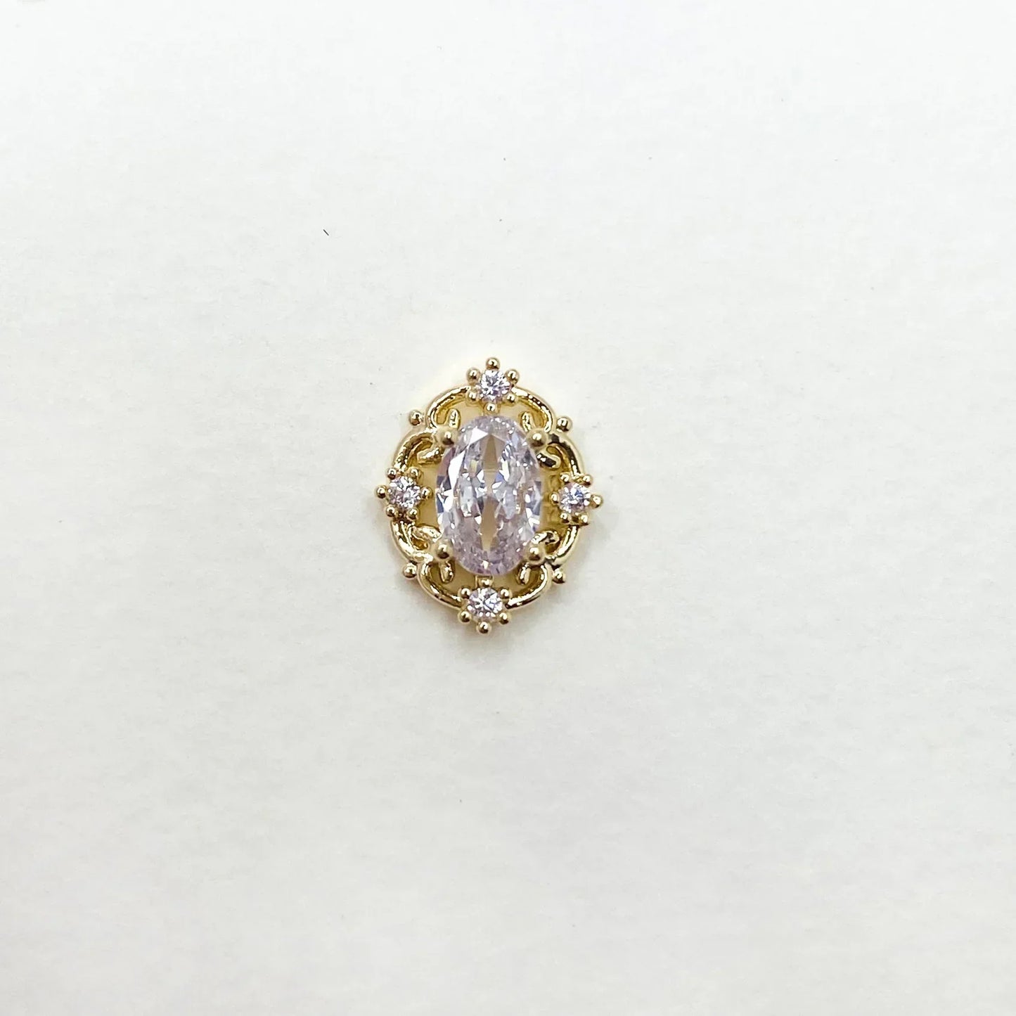 10Pcs Retro Zircon Nail Charms