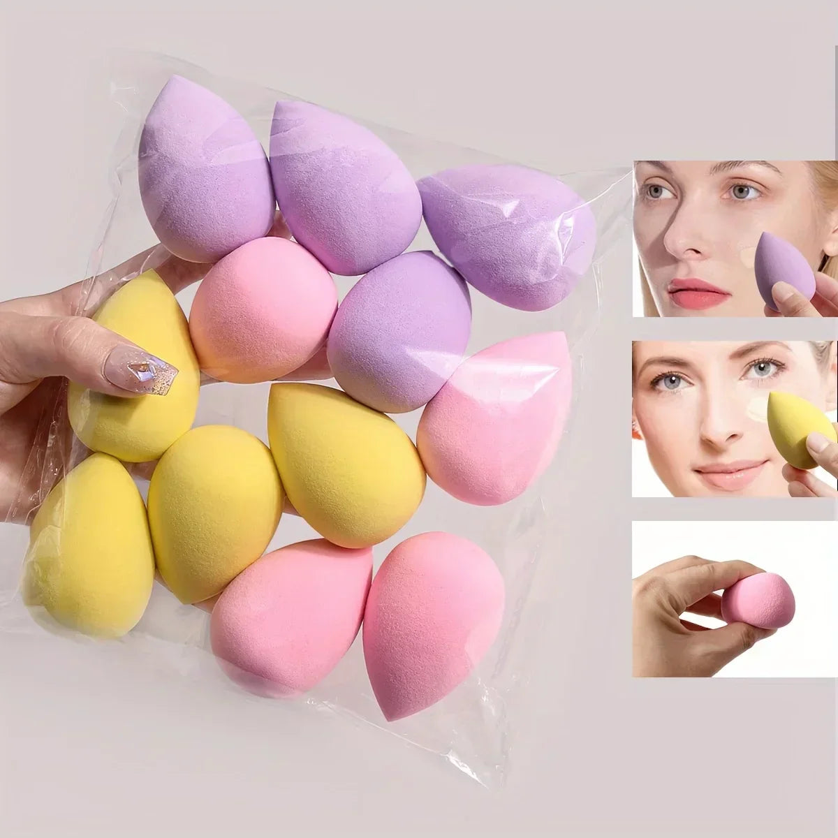 12Pcs Multicolor Makeup Sponge Set