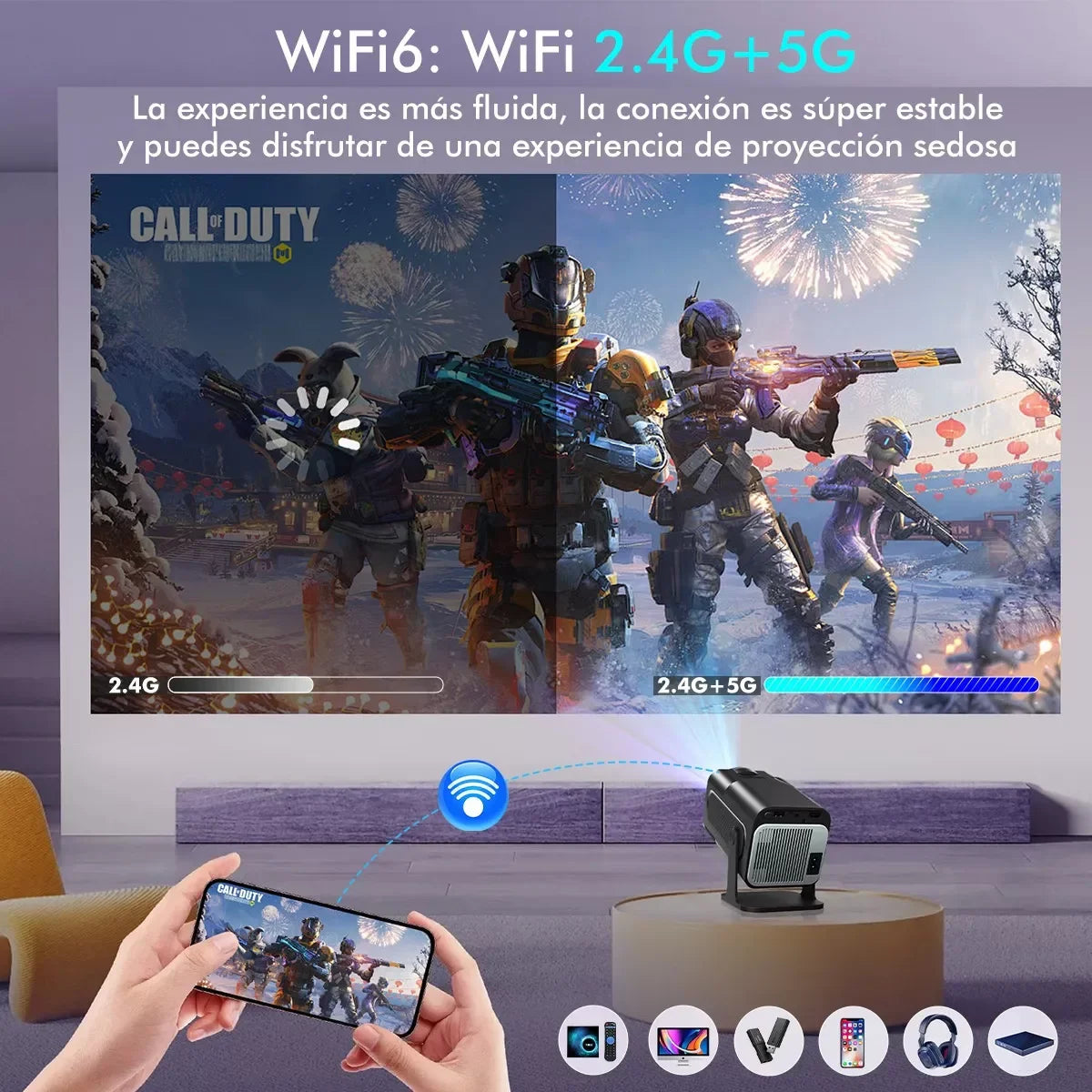 KaiAqua HY320 Portable Projector