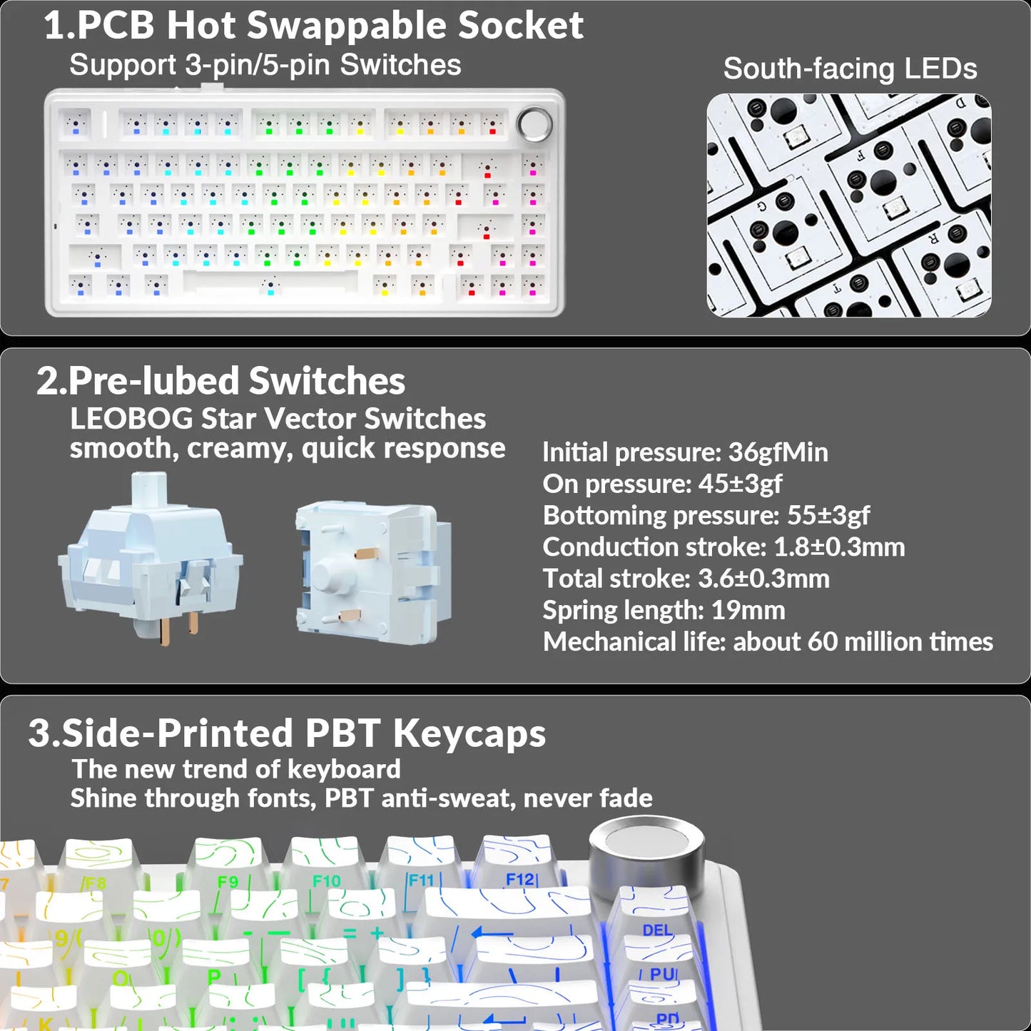 AULA F75Pro Wireless Gaming Keyboard