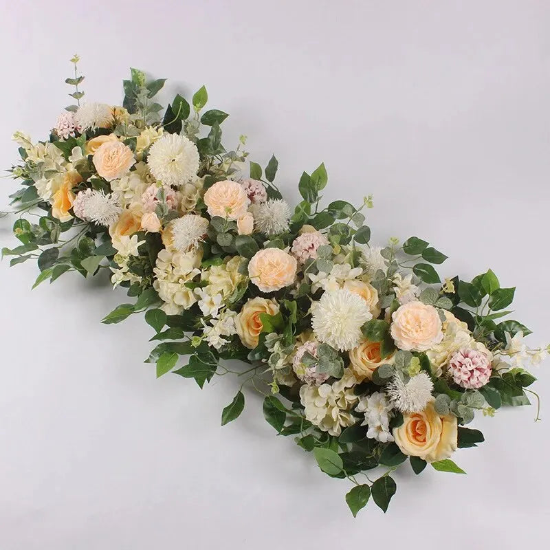White Rose Floral Row