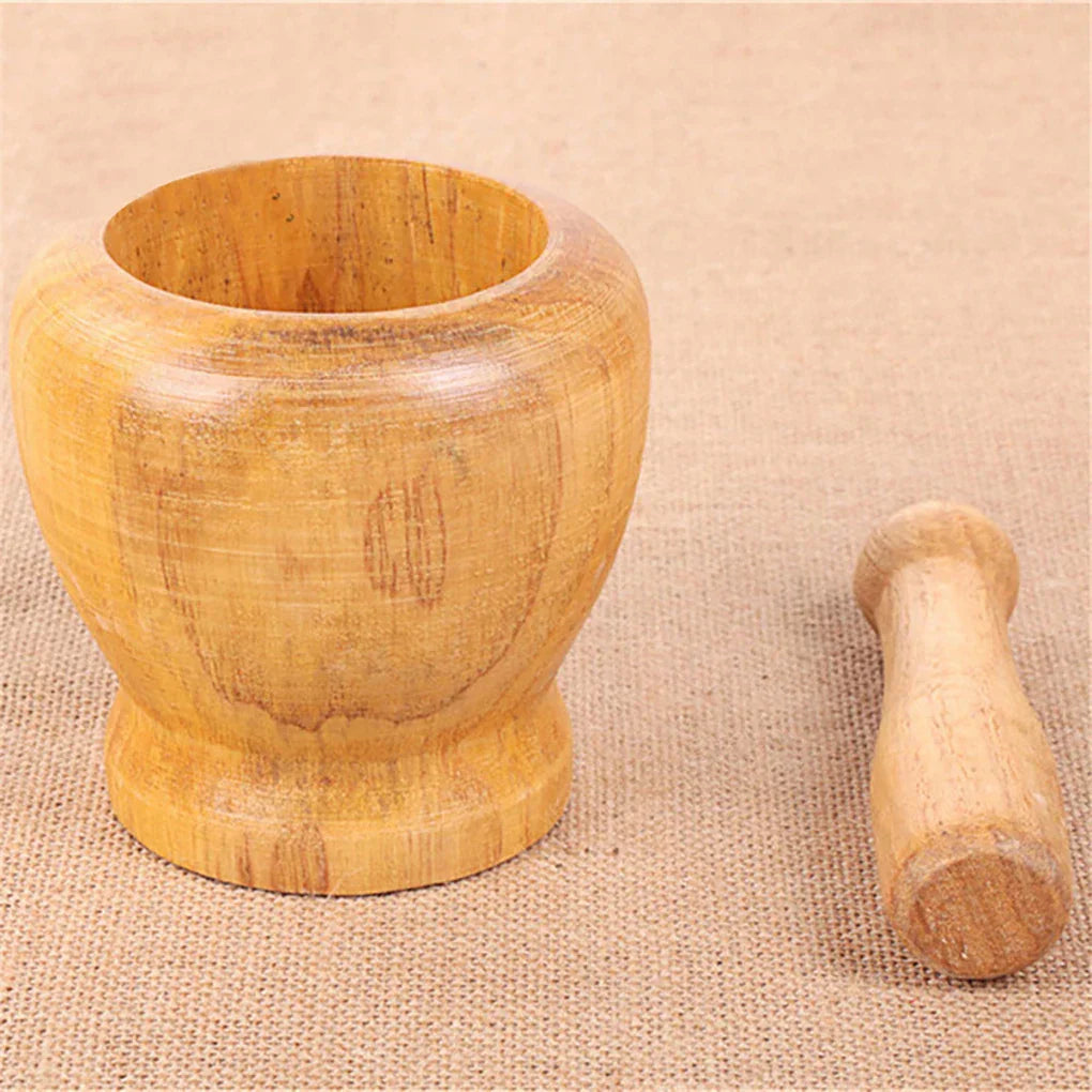 Wooden Mortar Pestle Set
