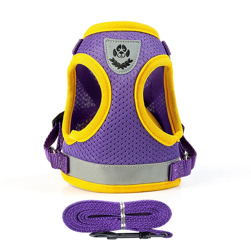 Reflective Pet Harness Vest Set