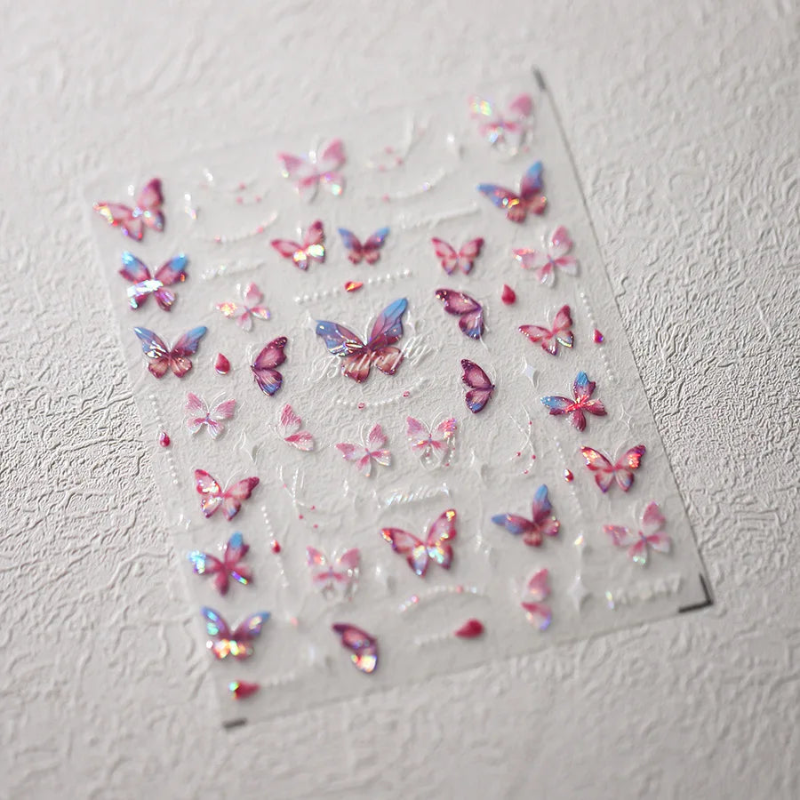 5D Spider Web Nail Sticker