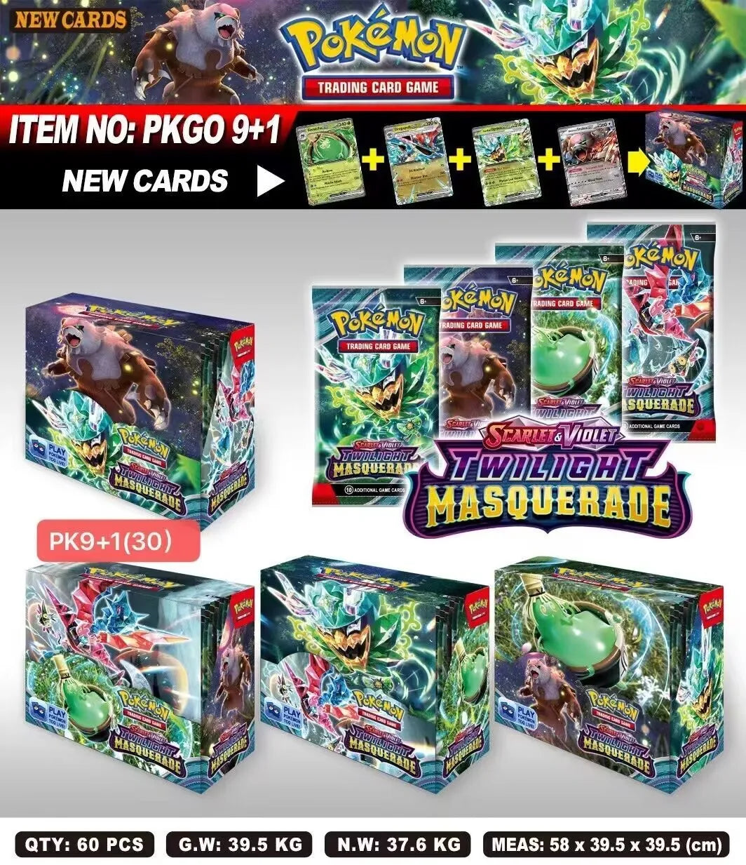 TAKARA TOMY Pokemon JAKA Booster Card Set