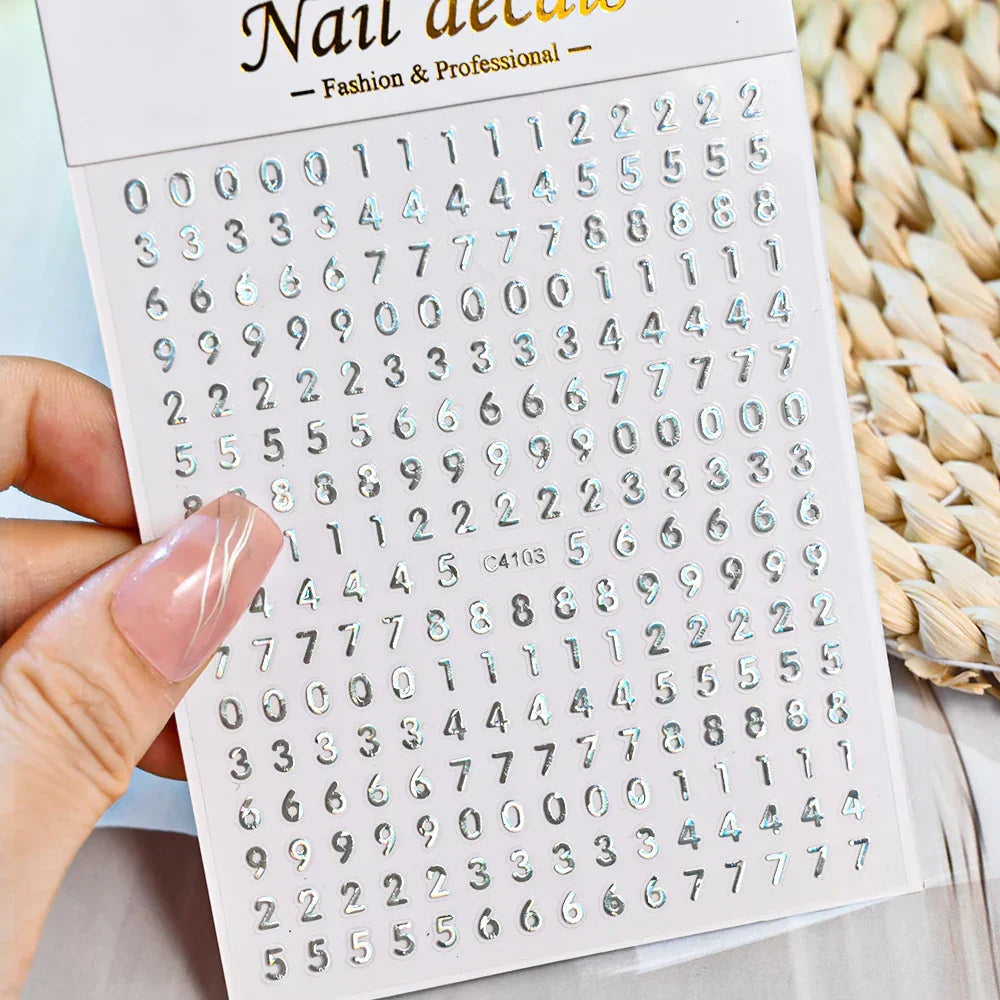 3D Metal Flame Nail Stickers