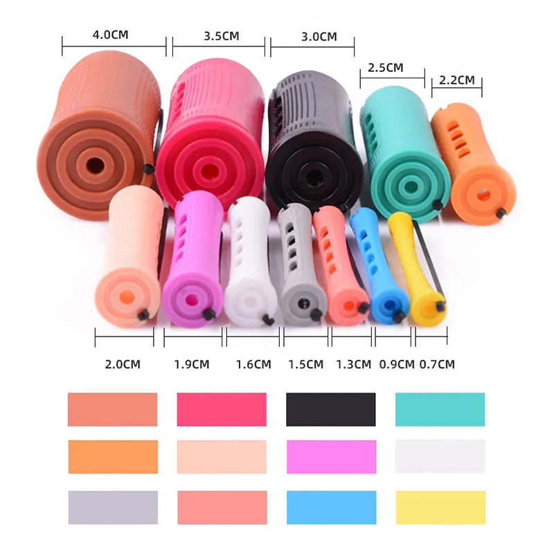 10Pcs Heatless Hair Curling Rods
