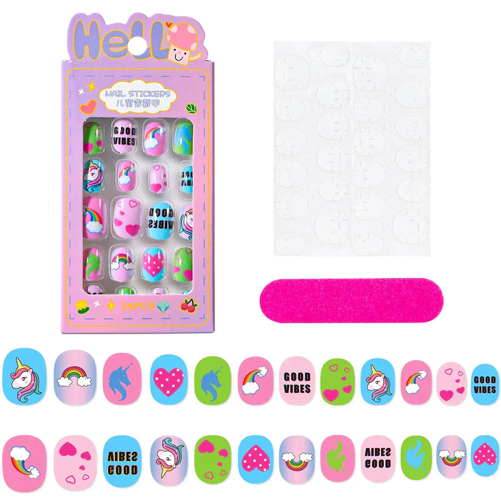 24Pcs Cute Bow Press-On Nails