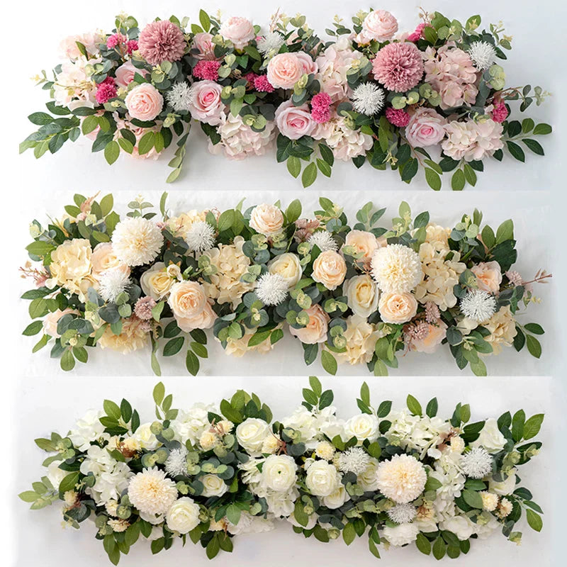 White Rose Floral Row