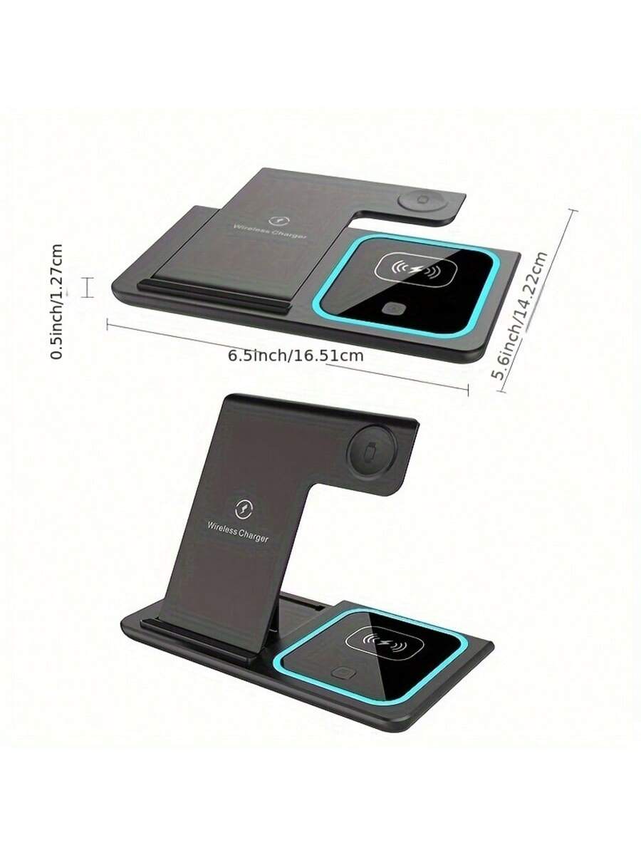 Wireless Charging Station 3-in-1 Stand for iPhone, Watch & AirPods