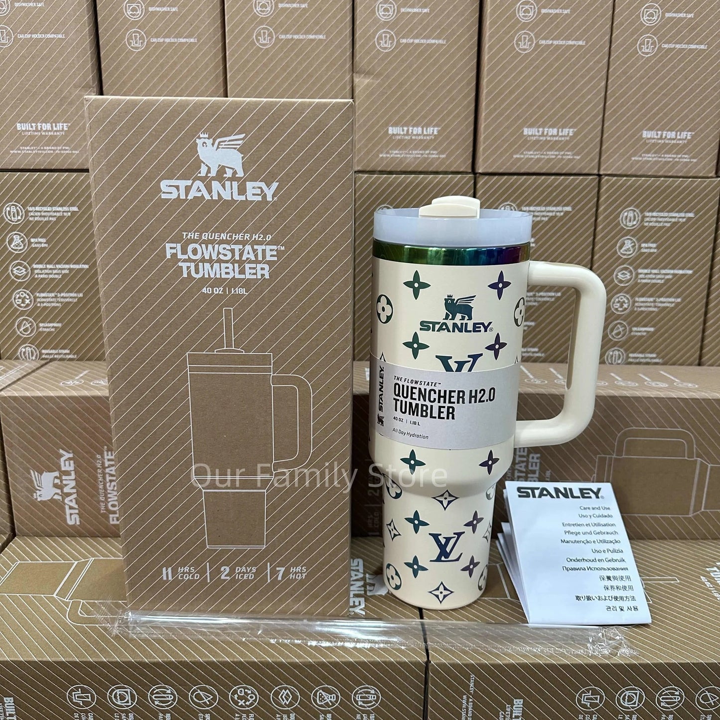 Stanley Quencher Tumbler Co-signed White