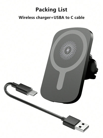 15W Car Wireless Charger – Fast Charging Mount for iPhone 12–16