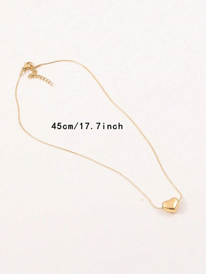 Elegant Heart Pendant Necklace Women
