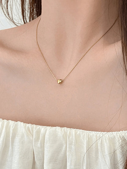 Elegant Heart Pendant Necklace Women