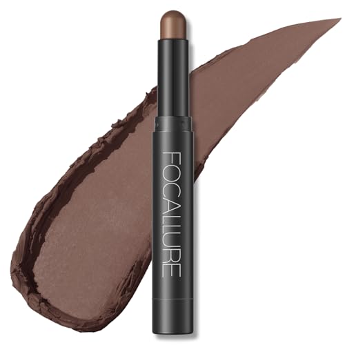 FOCALLURE Shimmer and Matte Cream Eyeshadow Stick,Smooth Brilliant Eye Brightener Pencil for Women,Long Lasting Waterproof Eye Shadow and Liners Makeup,MISTY