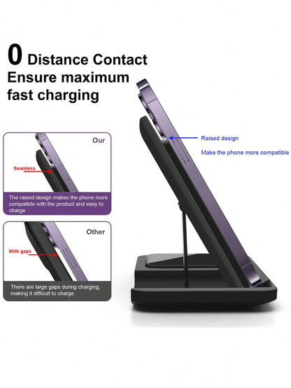 3-in-1 Fast Wireless Charger Dock Station for iPhone, Watch & AirPods
