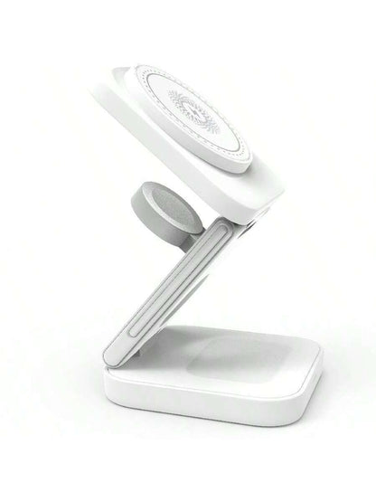 3-in-1 Magnetic Wireless Charger Stand for iPhone, Watch & AirPods
